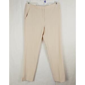 BCBGMAXASRIA pastel peach straight leg trouser size Med Old Money Quiet Luxury